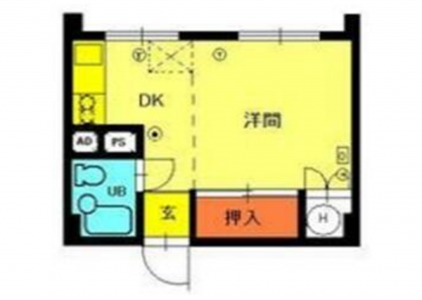 岡山市北区津島東、マンションの間取り画像です