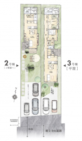 岡山市北区大安寺東町、新築一戸建ての間取り画像です