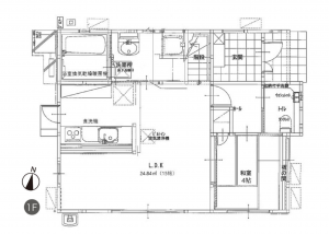 岡山市北区中撫川、中古一戸建ての間取り画像です