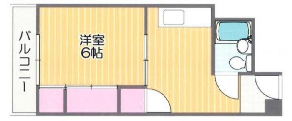 岡山市北区田町、マンションの間取り画像です