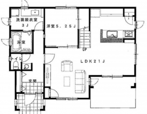 岡山市北区芳賀、新築一戸建ての間取り画像です