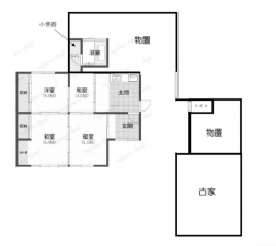 岡山市北区御津高津、中古一戸建ての間取り画像です