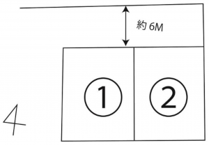 岡山市北区庭瀬、土地の間取り画像です