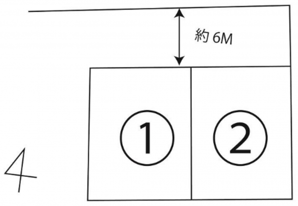 岡山市北区庭瀬、土地の間取り画像です