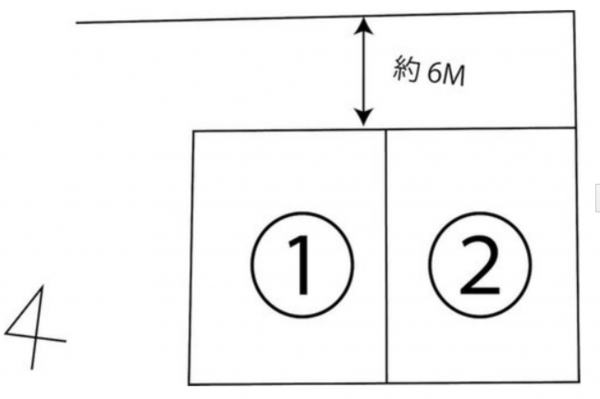 岡山市北区庭瀬、土地の間取り画像です