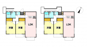 岡山市北区今保、中古一戸建ての間取り画像です