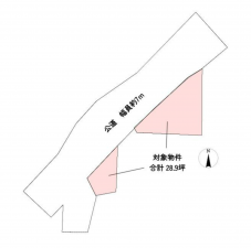 岡山市北区南方、土地の間取り画像です