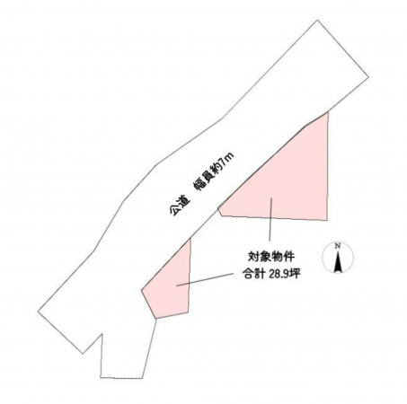 岡山市北区南方、土地の間取り画像です