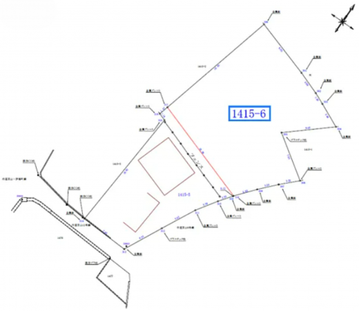 岡山市北区京山、土地の間取り画像です