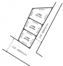 岡山市北区延友、土地の間取り画像です