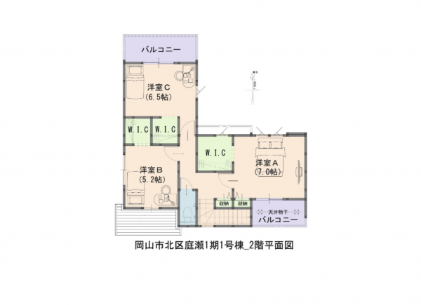 岡山市北区庭瀬、新築一戸建ての画像です