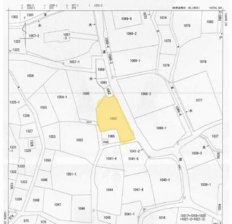 岡山市北区富原、土地の間取り画像です