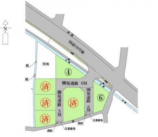 岡山市北区小山、土地の間取り画像です
