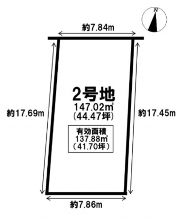 岡山市北区今保、土地の間取り画像です