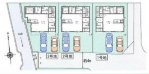 岡山市北区庭瀬、新築一戸建ての間取り画像です