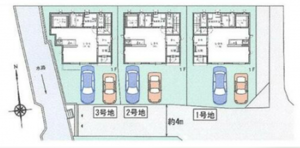 岡山市北区庭瀬、新築一戸建ての間取り画像です