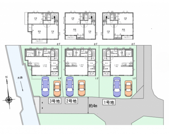 岡山市北区庭瀬、新築一戸建ての画像です