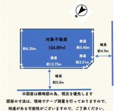 岡山市北区大供、土地の間取り画像です