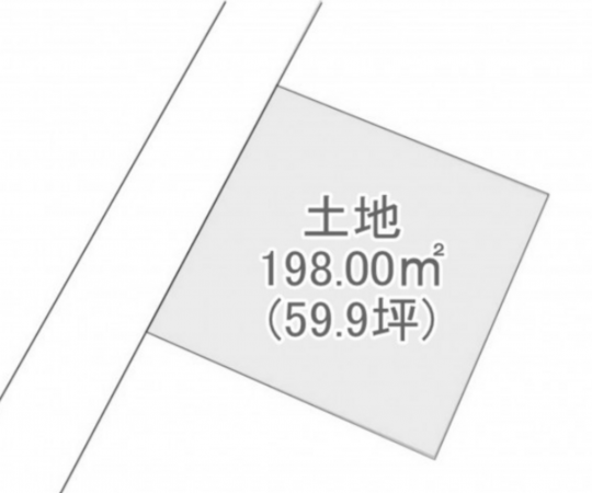岡山市北区牟佐、土地の間取り画像です