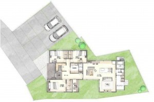 岡山市北区足守、土地の間取り画像です