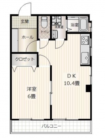 岡山市北区春日町、マンションの間取り画像です