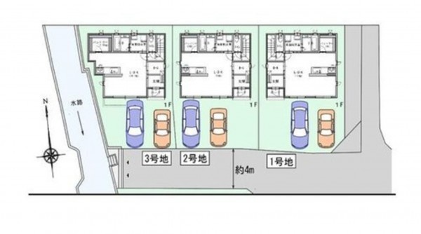 岡山市北区庭瀬、新築一戸建ての画像です
