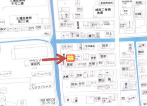 岡山市北区白石、土地の間取り画像です