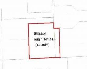 岡山市北区白石、土地の間取り画像です