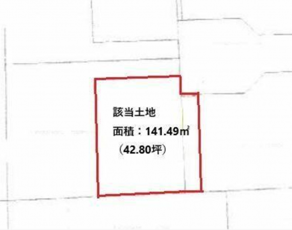 岡山市北区白石、土地の間取り画像です