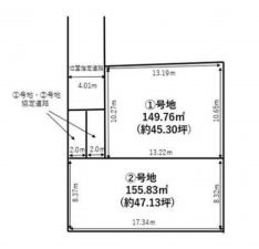 岡山市北区十日市中町、土地の間取り画像です