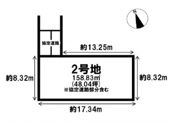 岡山市北区十日市中町、土地の間取り画像です