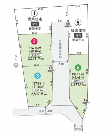 岡山市北区今、土地の間取り画像です