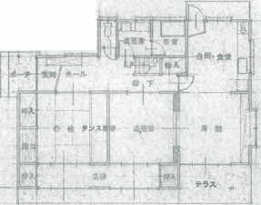 岡山市北区津島東、中古一戸建ての間取り画像です