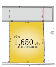 岡山市北区撫川、土地の間取り画像です