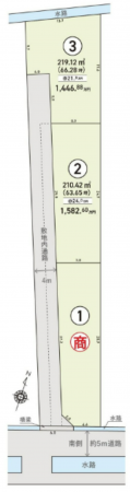 岡山市北区津高、土地の間取り画像です