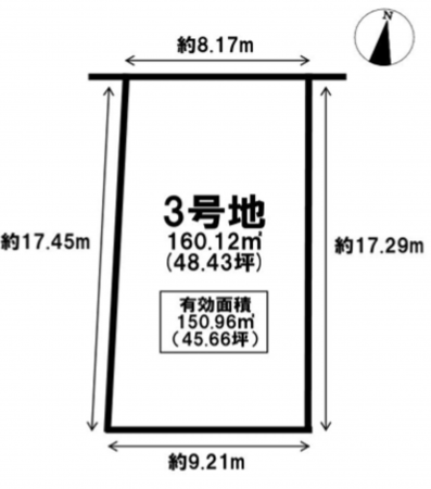 岡山市北区今保、土地の間取り画像です