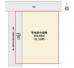 岡山市北区伊島町、土地の間取り画像です