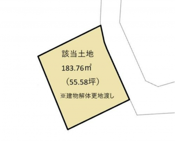 岡山市北区中撫川、土地の間取り画像です
