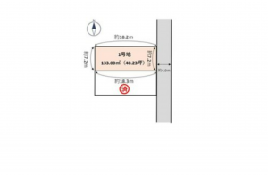 岡山市北区今、土地の間取り画像です