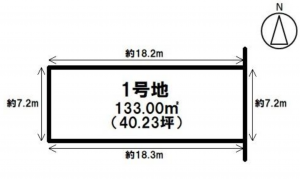 岡山市北区今、土地の間取り画像です