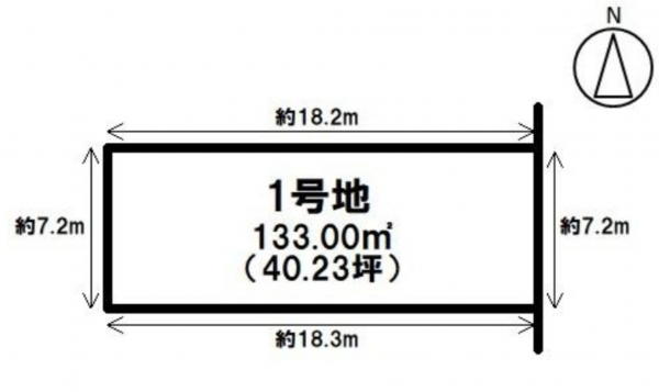 岡山市北区今、土地の間取り画像です