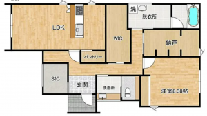 岡山市北区今岡、中古一戸建ての間取り画像です