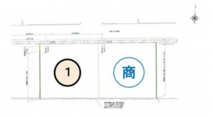 岡山市北区今、土地の間取り画像です