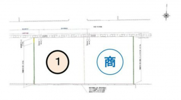 岡山市北区今、土地の間取り画像です