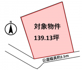 岡山市北区加茂、土地の間取り画像です