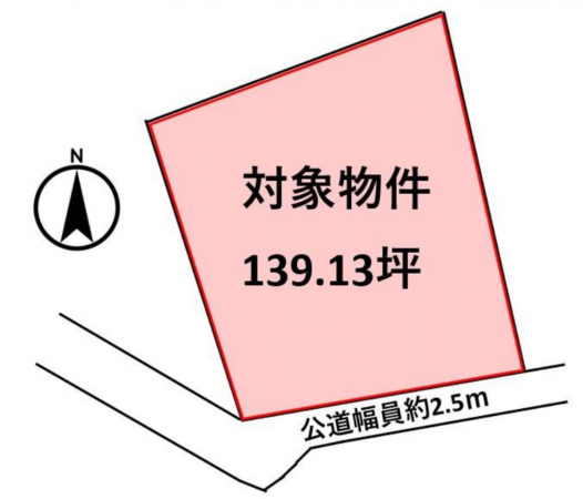 岡山市北区加茂、土地の間取り画像です