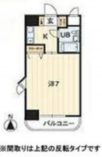 岡山市北区京町、マンションの間取り画像です