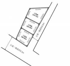 岡山市北区延友、土地の間取り画像です