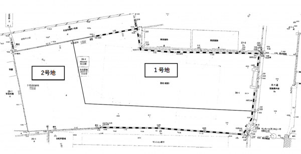 岡山市北区舟橋町、土地の間取り画像です