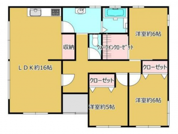 岡山市北区吉備津、中古一戸建ての間取り画像です